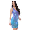 Holographic Print Bodycon Dress-grizzshop