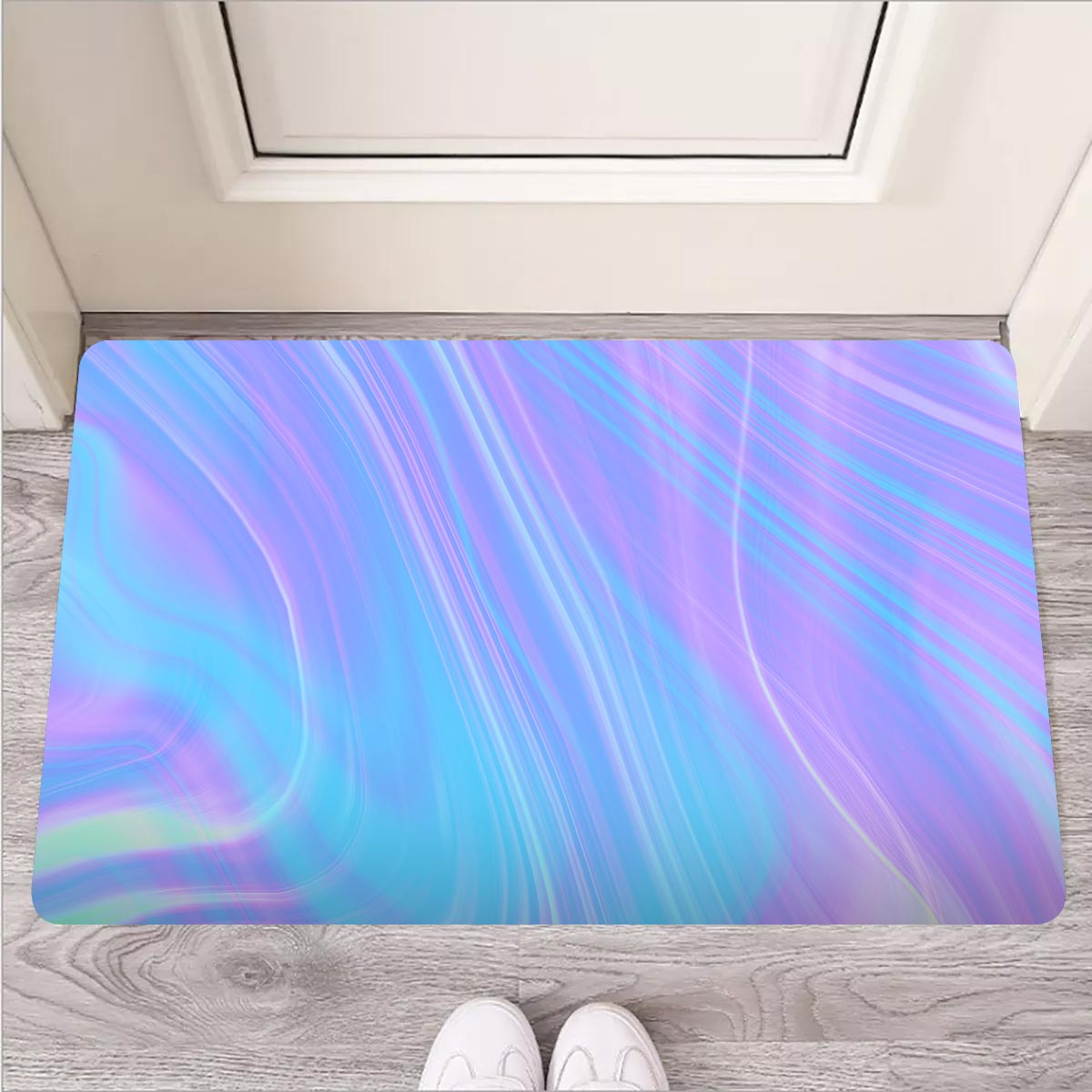 Holographic Print Door Mat-grizzshop