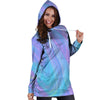 Holographic Print Hoodie Dress-grizzshop