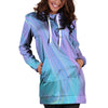 Holographic Print Hoodie Dress-grizzshop