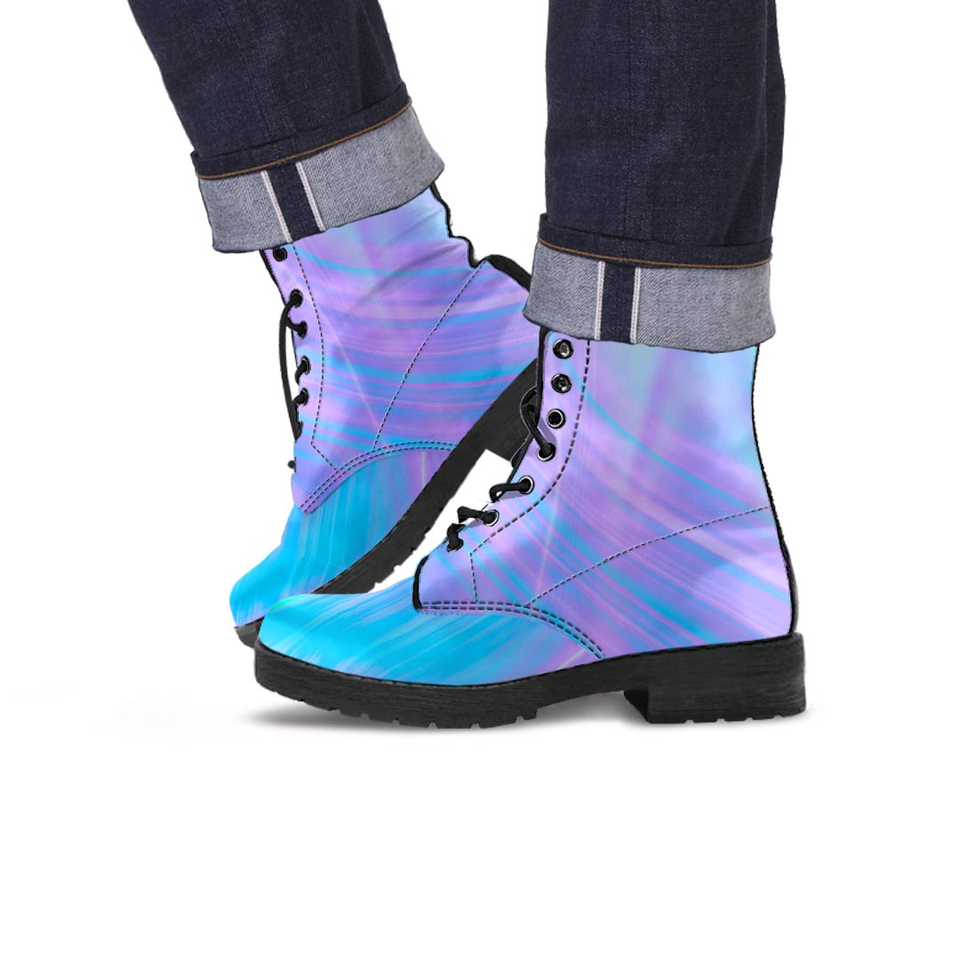 Holographic Print Men's Boots-grizzshop