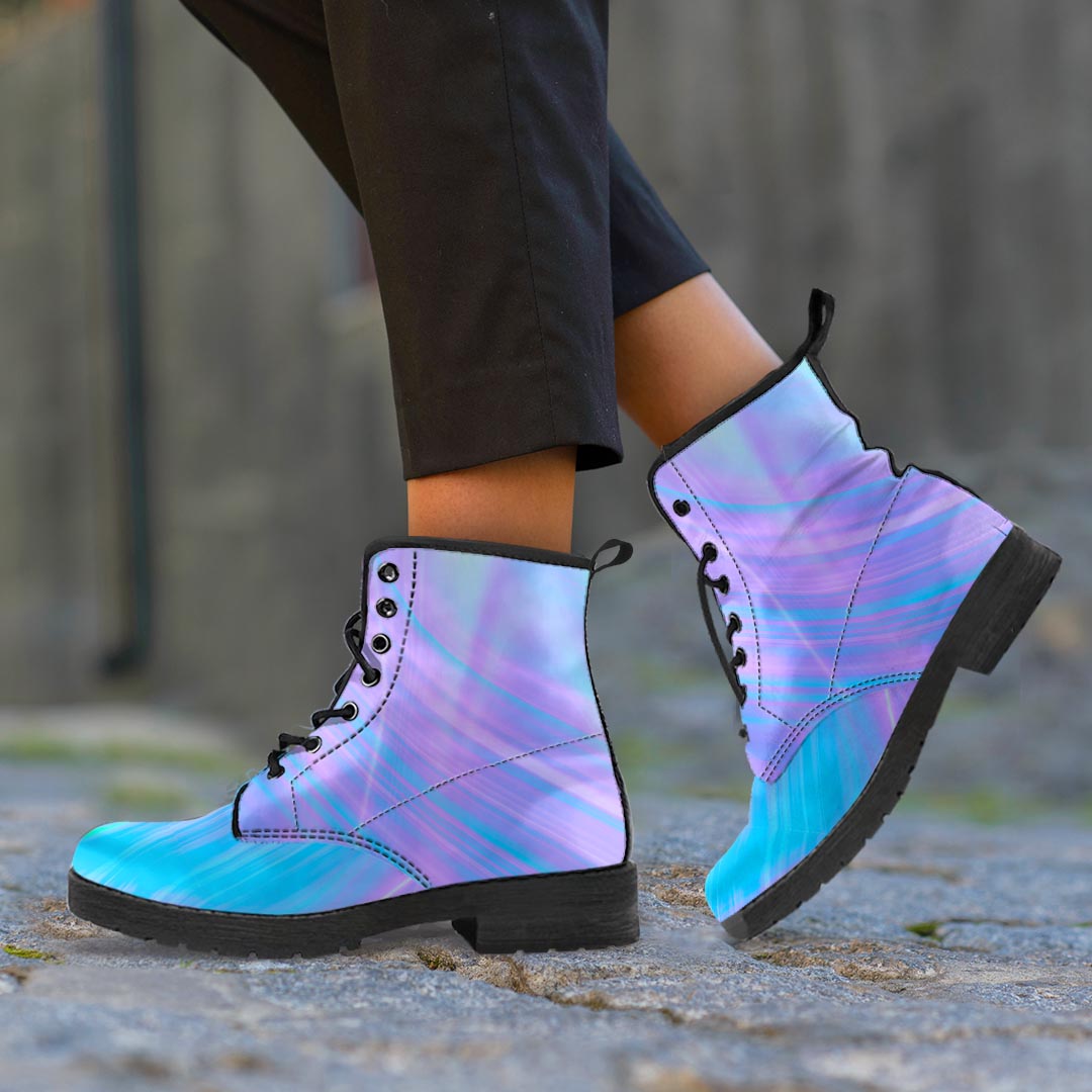 Holographic Print Men's Boots-grizzshop