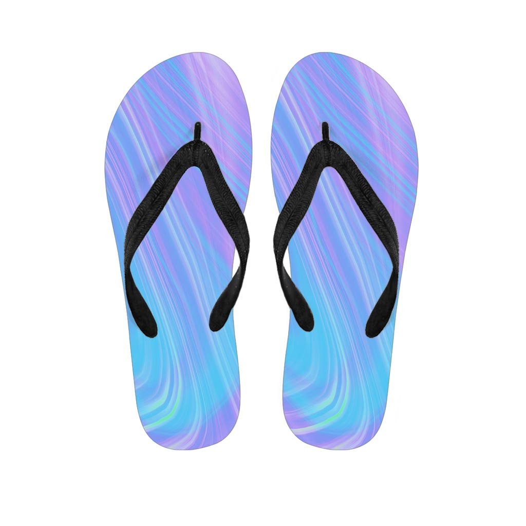 Holographic Print Men's Flip Flops-grizzshop