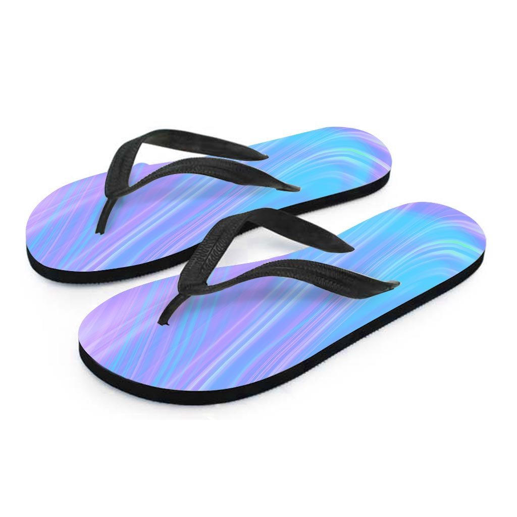 Holographic Print Men's Flip Flops-grizzshop