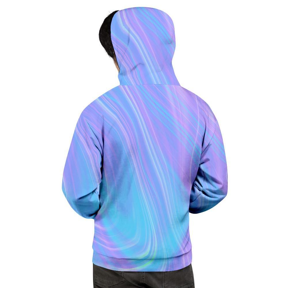 Holographic Print Men's Hoodie-grizzshop