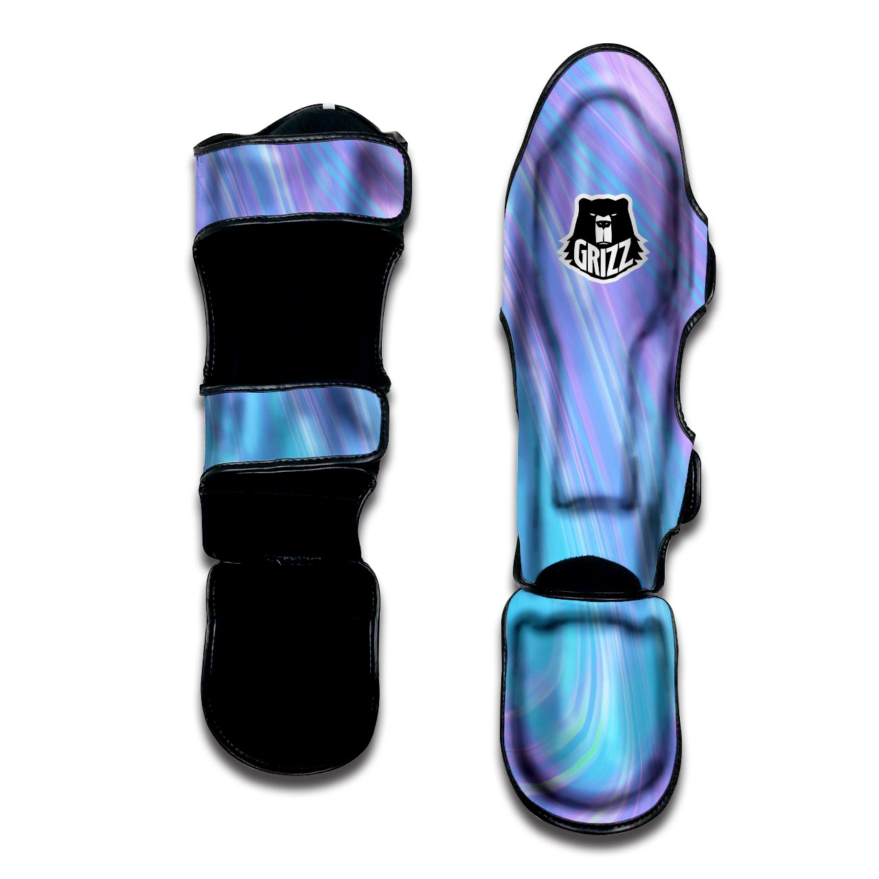 Holographic Print Muay Thai Shin Guard-grizzshop