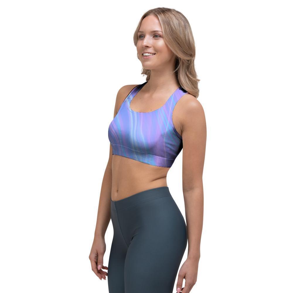 Holographic Print Sports Bra-grizzshop