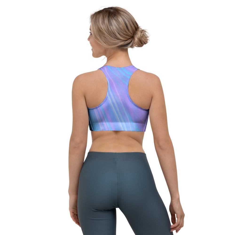 Holographic Print Sports Bra-grizzshop