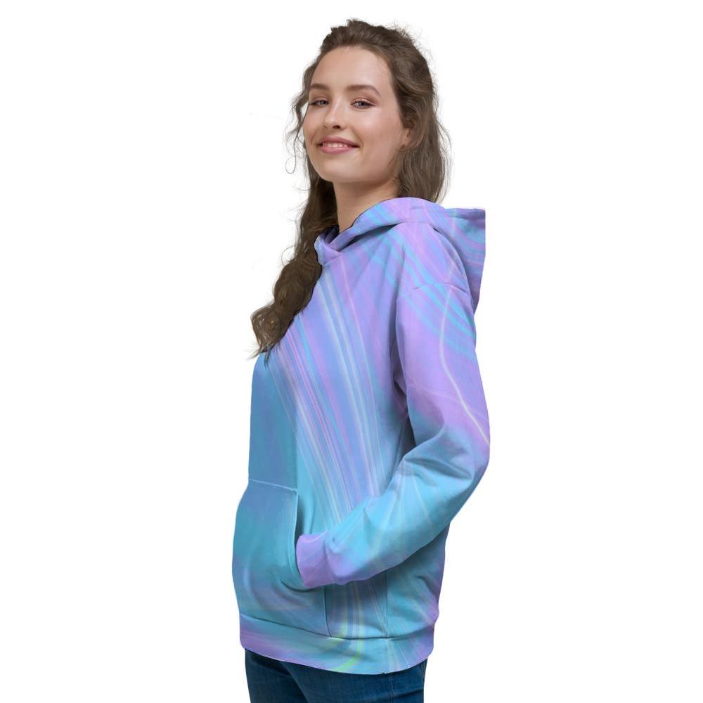 Holographic Print Women's Hoodie-grizzshop