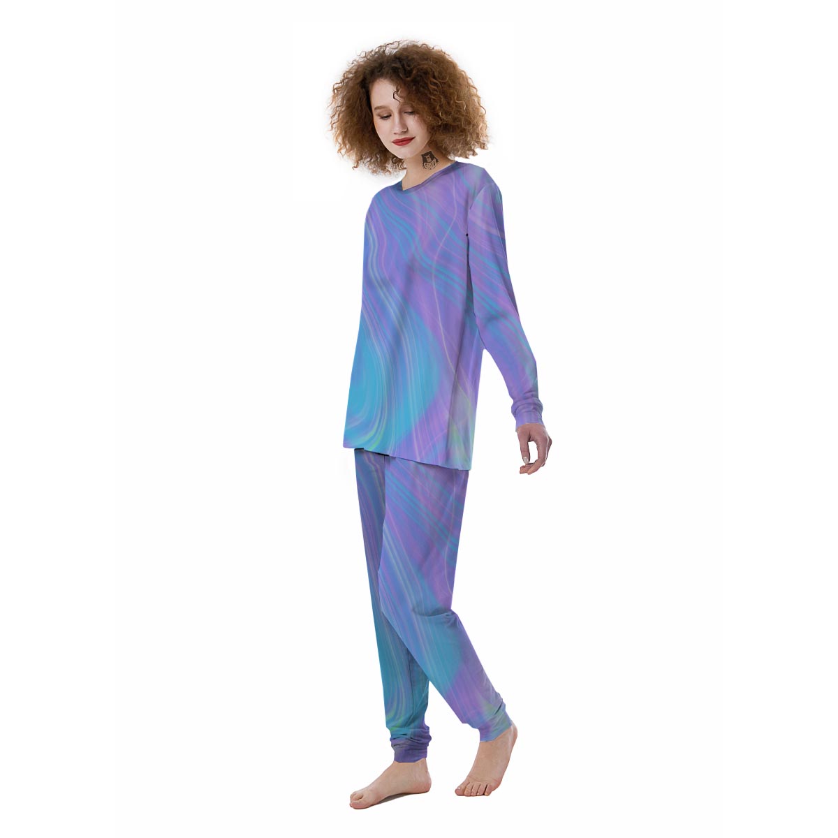 Holographic Print Women's Pajamas-grizzshop