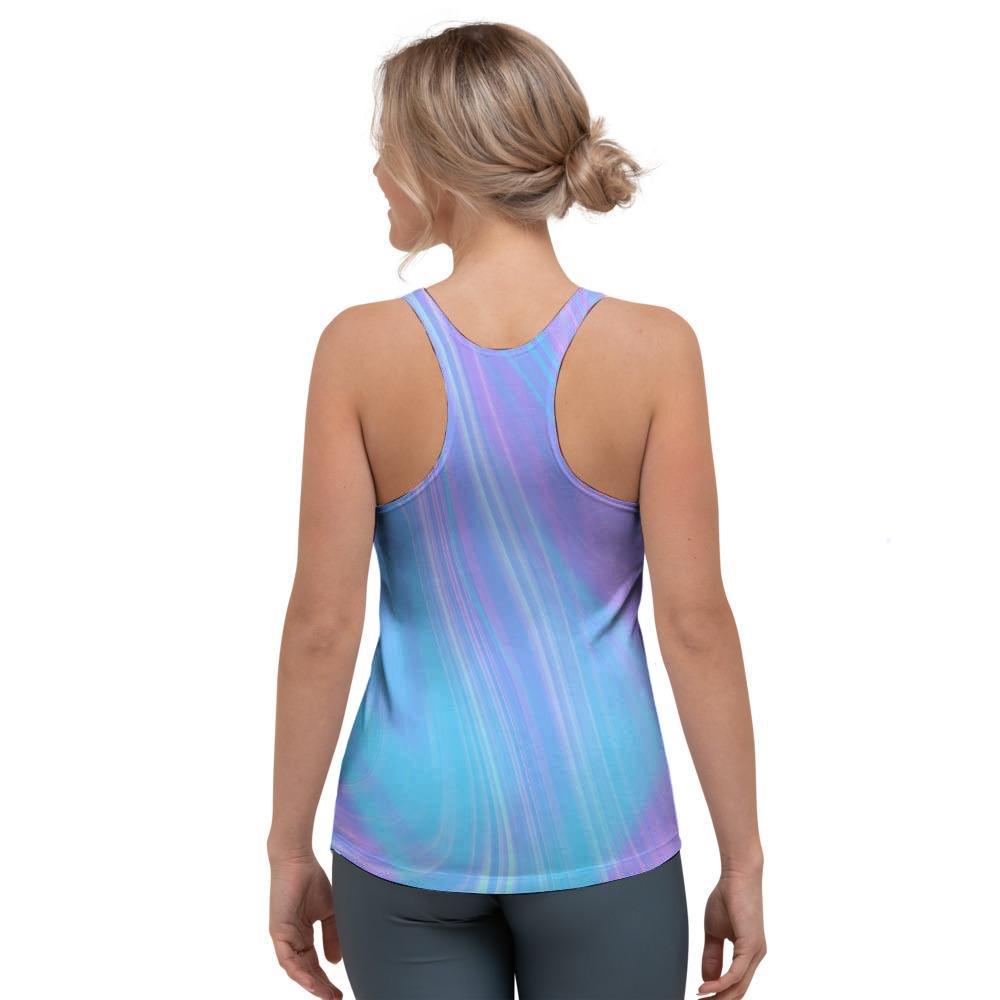 Holographic Print Women's Racerback Tank Top-grizzshop
