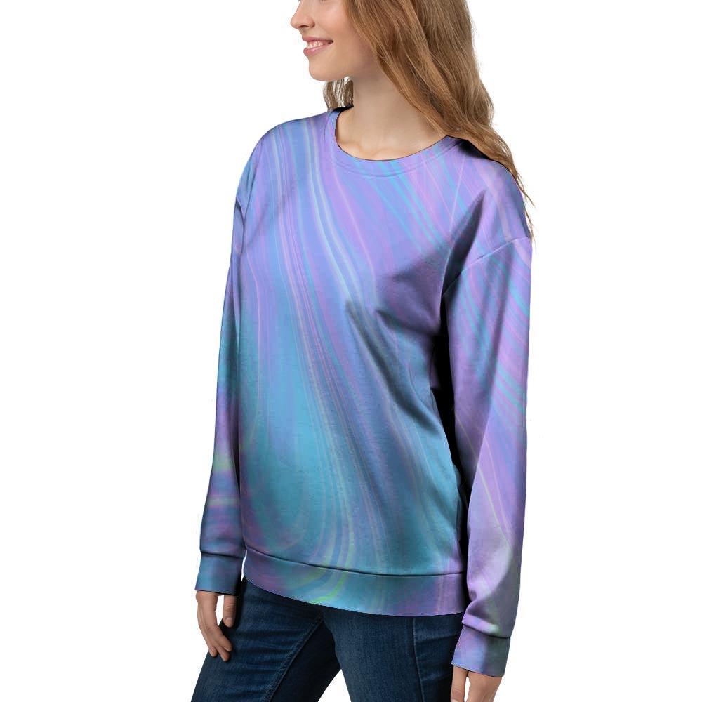 Holographic Print Women's Sweatshirt-grizzshop