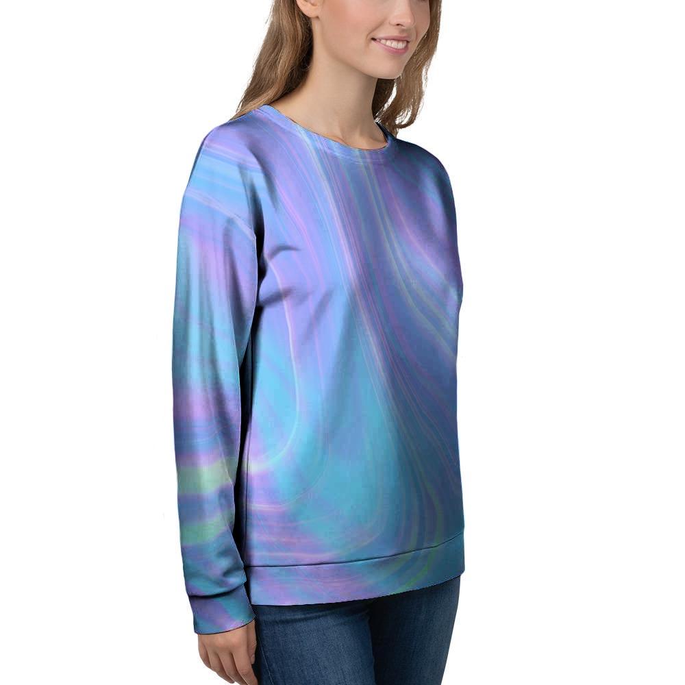 Holographic Print Women's Sweatshirt-grizzshop