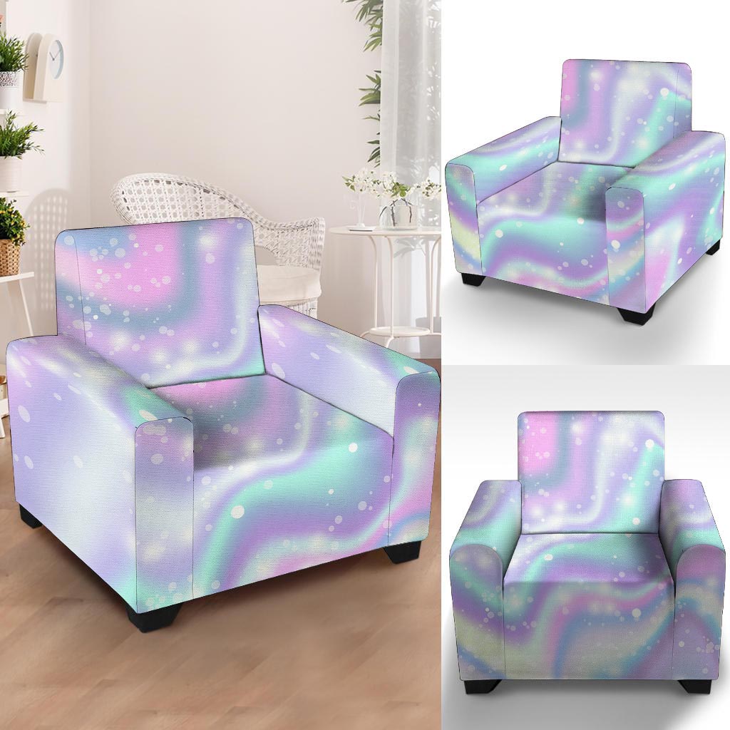 Holographic Psychedelic Armchair Cover-grizzshop