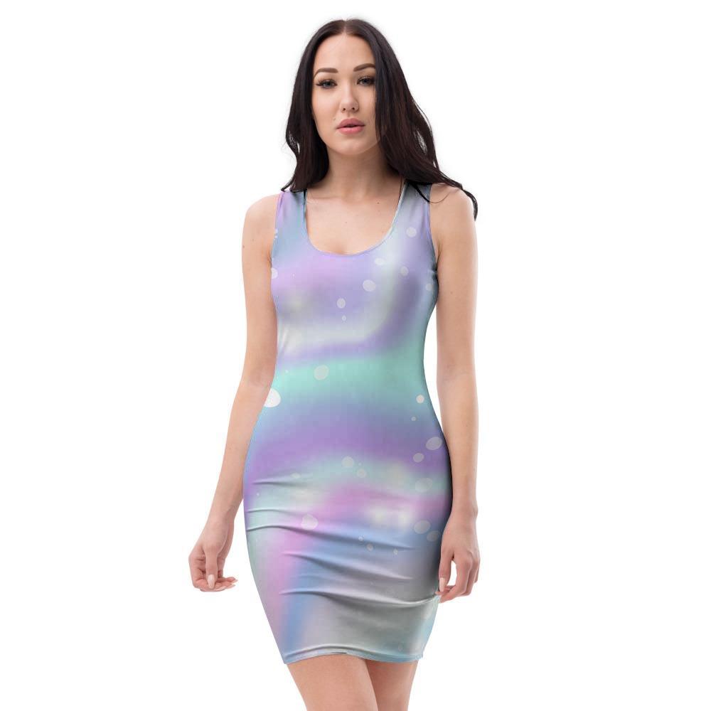 Holographic Psychedelic Bodycon Dress-grizzshop