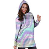 Holographic Psychedelic Hoodie Dress-grizzshop