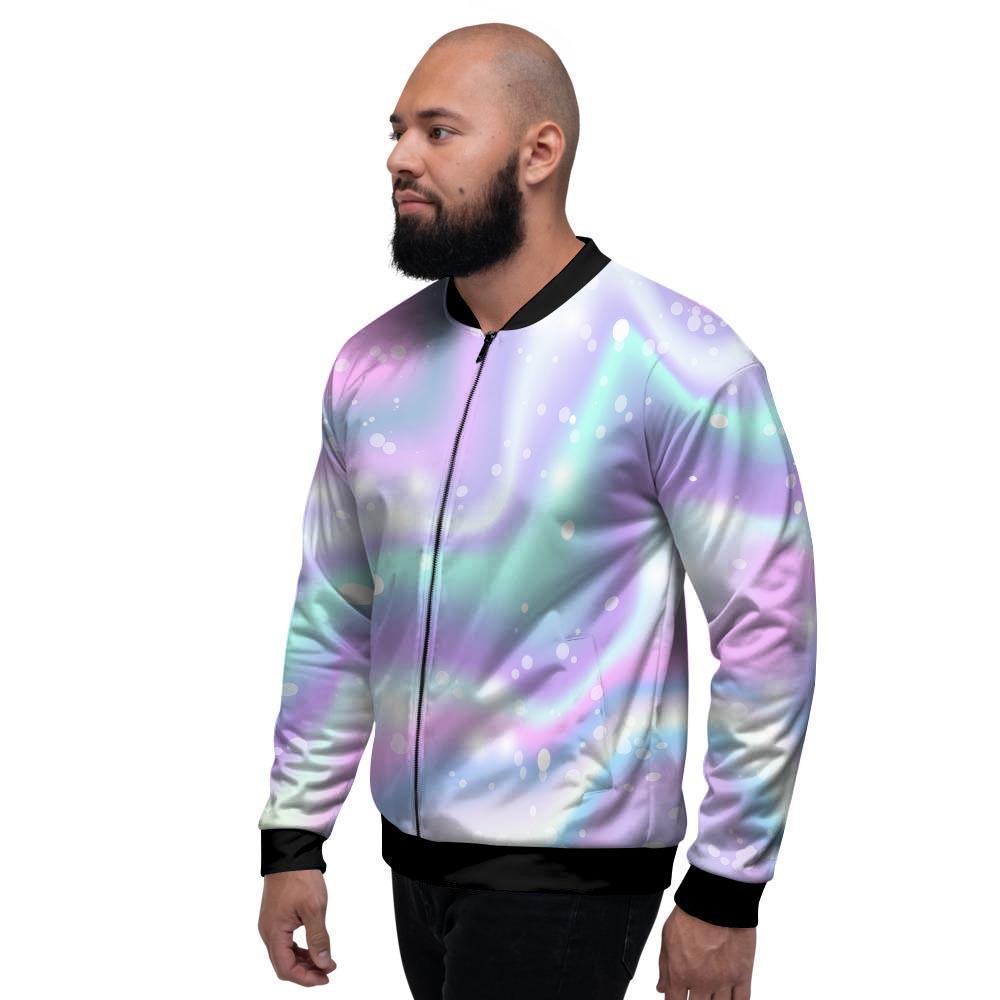 Holographic Psychedelic Men's Bomber Jacket-grizzshop