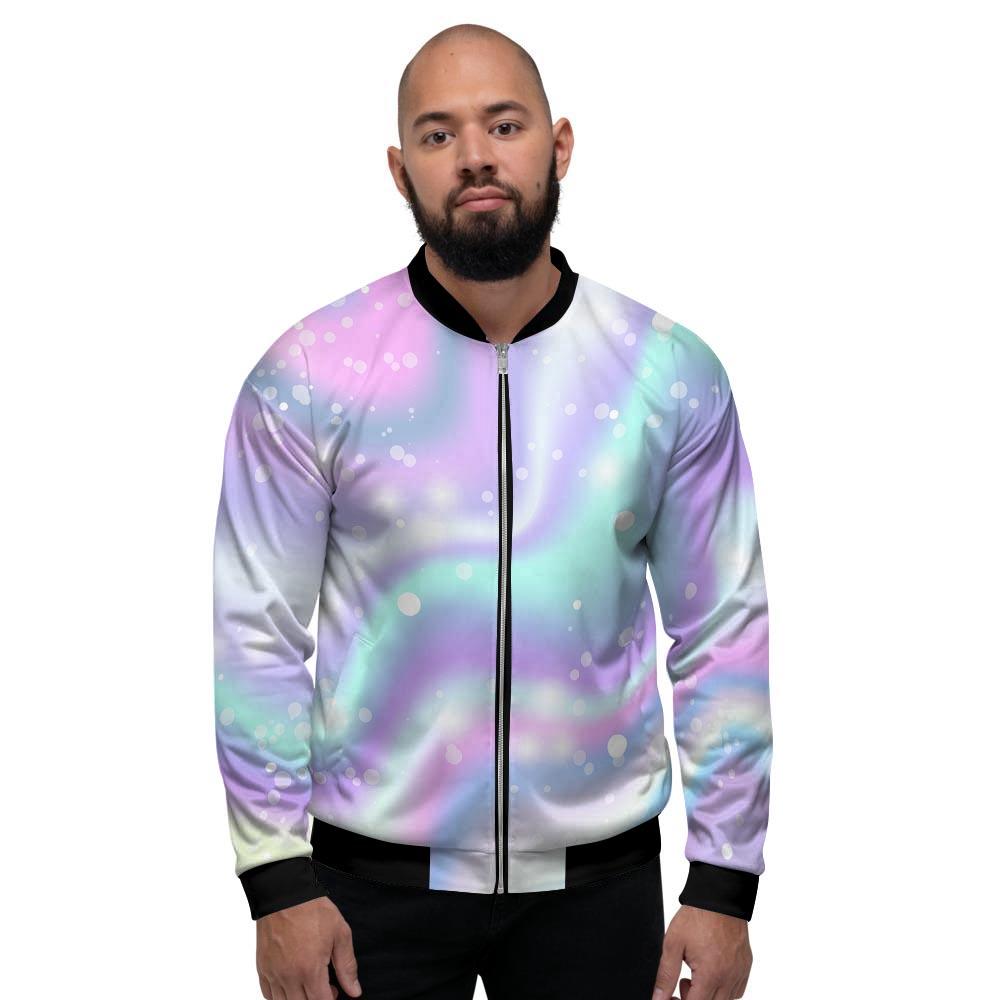 Holographic Psychedelic Men's Bomber Jacket-grizzshop