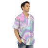 Holographic Psychedelic Men’s Hawaiian Shirt-grizzshop