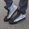 Holographic Psychedelic Men's High Top Shoes-grizzshop