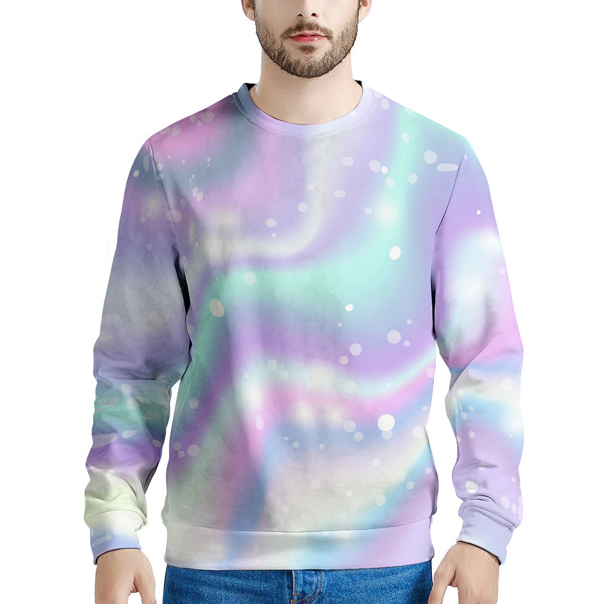 Holographic Psychedelic Men's Sweatshirt-grizzshop