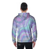 Holographic Psychedelic Men's Zip Up Hoodie-grizzshop