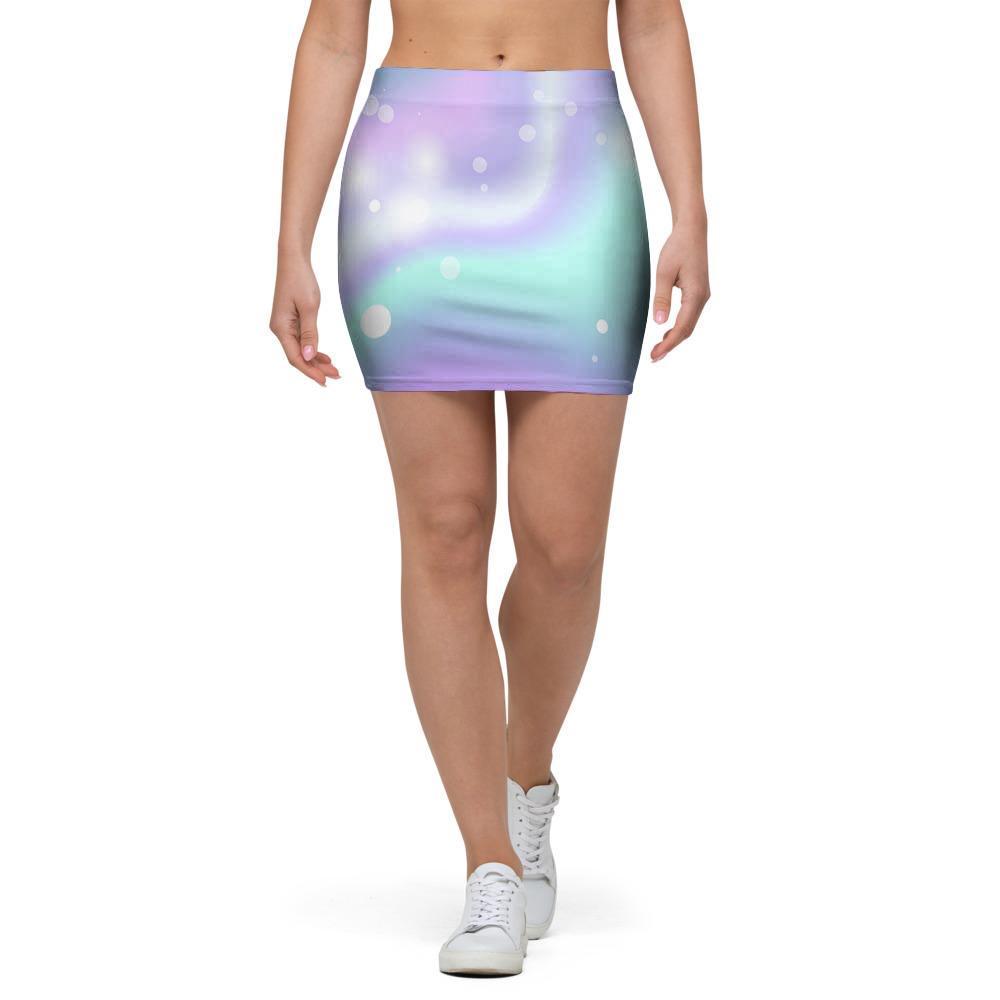 Holographic Psychedelic Mini Skirt-grizzshop