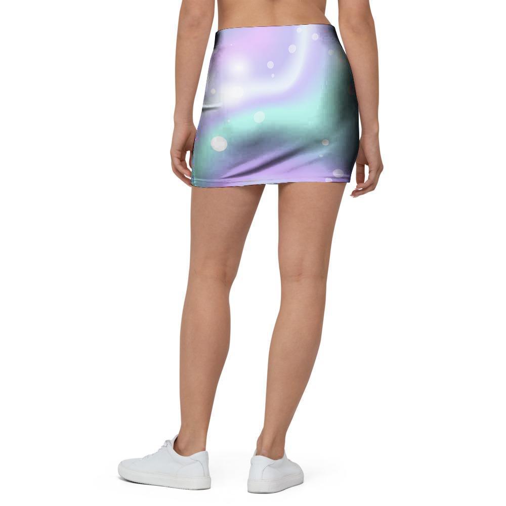 Holographic Psychedelic Mini Skirt-grizzshop