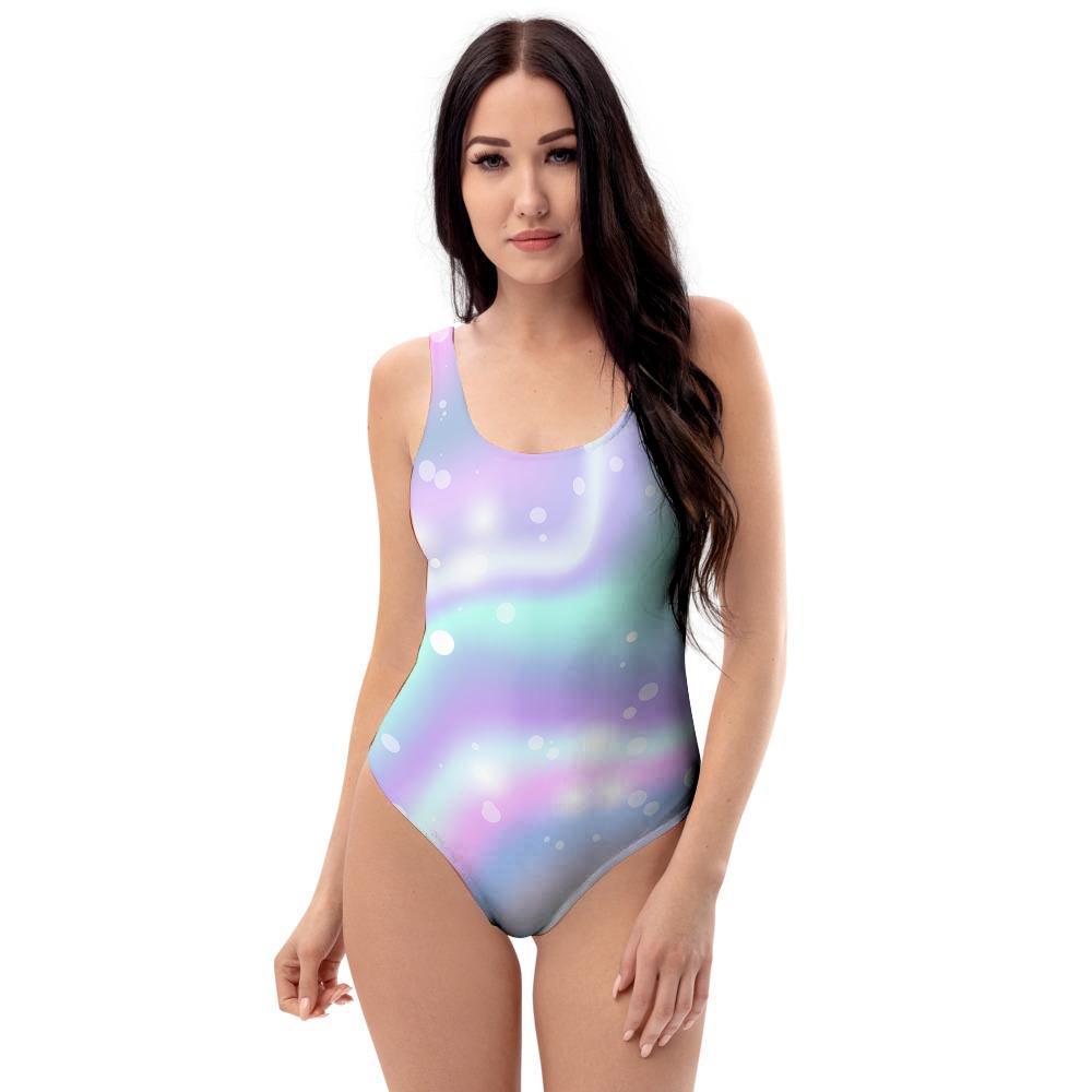 Holographic Psychedelic One Piece Swimsuite-grizzshop