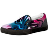 Holographic Psychedelic Print Pattern Black Slip On Shoes-grizzshop