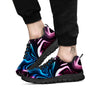 Holographic Psychedelic Print Pattern Black Sneaker-grizzshop