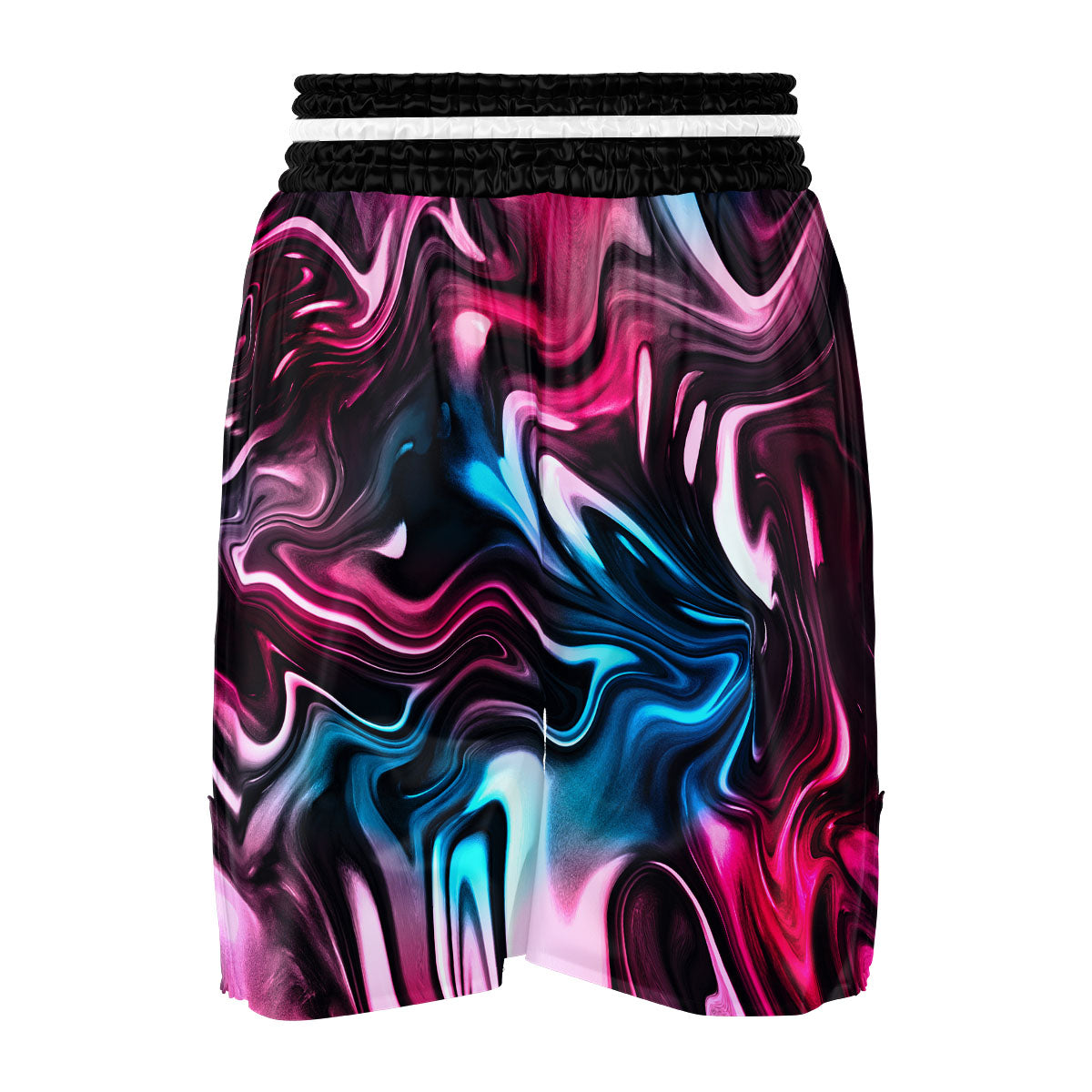 Holographic Psychedelic Print Pattern Boxing Shorts-grizzshop