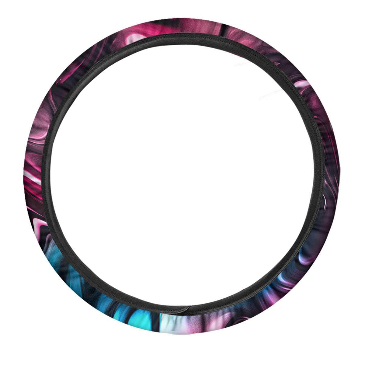 Holographic Psychedelic Print Pattern Car Steering Wheel Cover-grizzshop