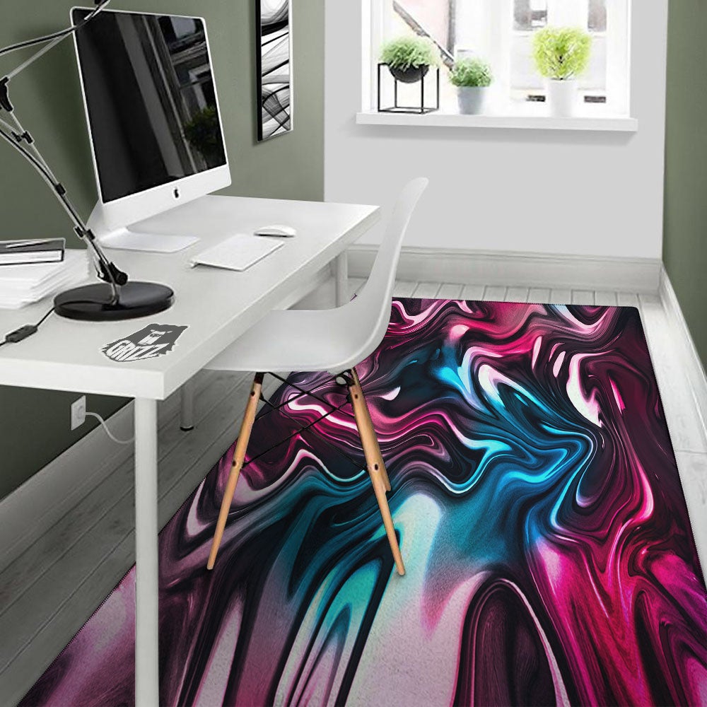 Holographic Psychedelic Print Pattern Floor Mat-grizzshop