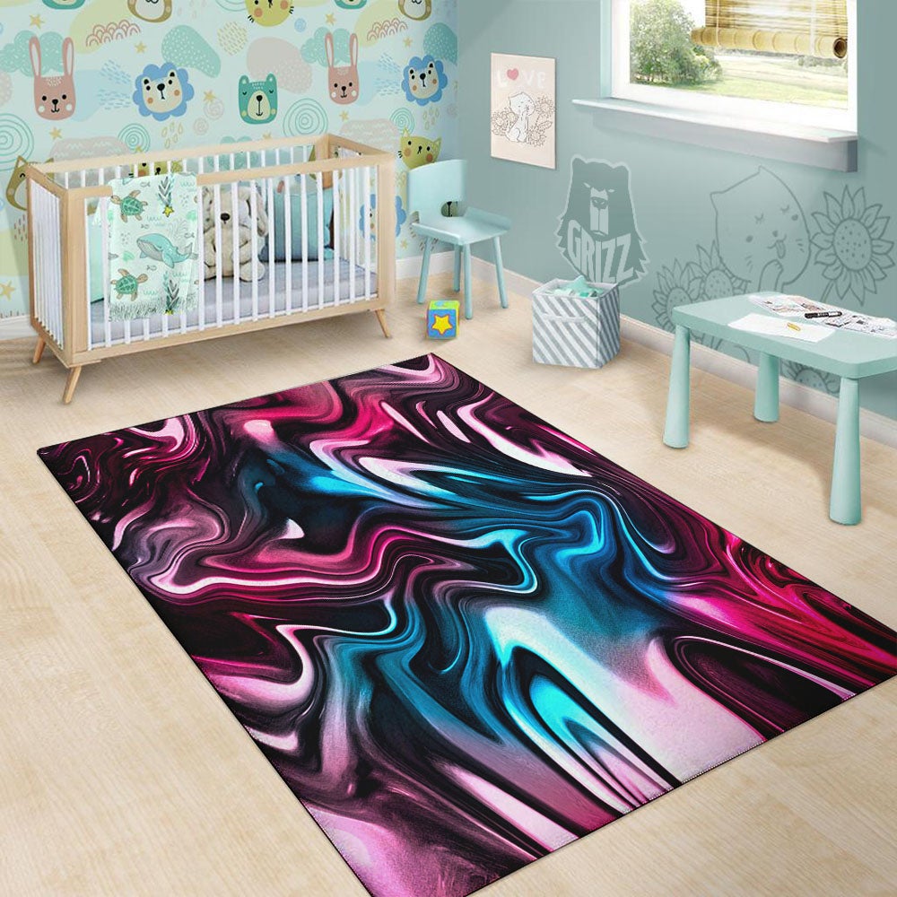 Holographic Psychedelic Print Pattern Floor Mat-grizzshop