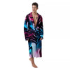 Holographic Psychedelic Print Pattern Men's Robe-grizzshop