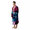 Holographic Psychedelic Print Pattern Men's Robe-grizzshop