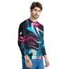 Holographic Psychedelic Print Pattern Men's Sweatshirt-grizzshop