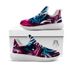 Holographic Psychedelic Print Pattern White Athletic Shoes-grizzshop