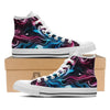 Holographic Psychedelic Print Pattern White High Top Shoes-grizzshop