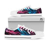 Holographic Psychedelic Print Pattern White Low Top Shoes-grizzshop