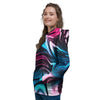 Holographic Psychedelic Print Pattern Women's Hoodie-grizzshop