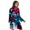 Holographic Psychedelic Print Pattern Women's Robe-grizzshop