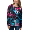 Holographic Psychedelic Print Pattern Women's Sweatshirt-grizzshop