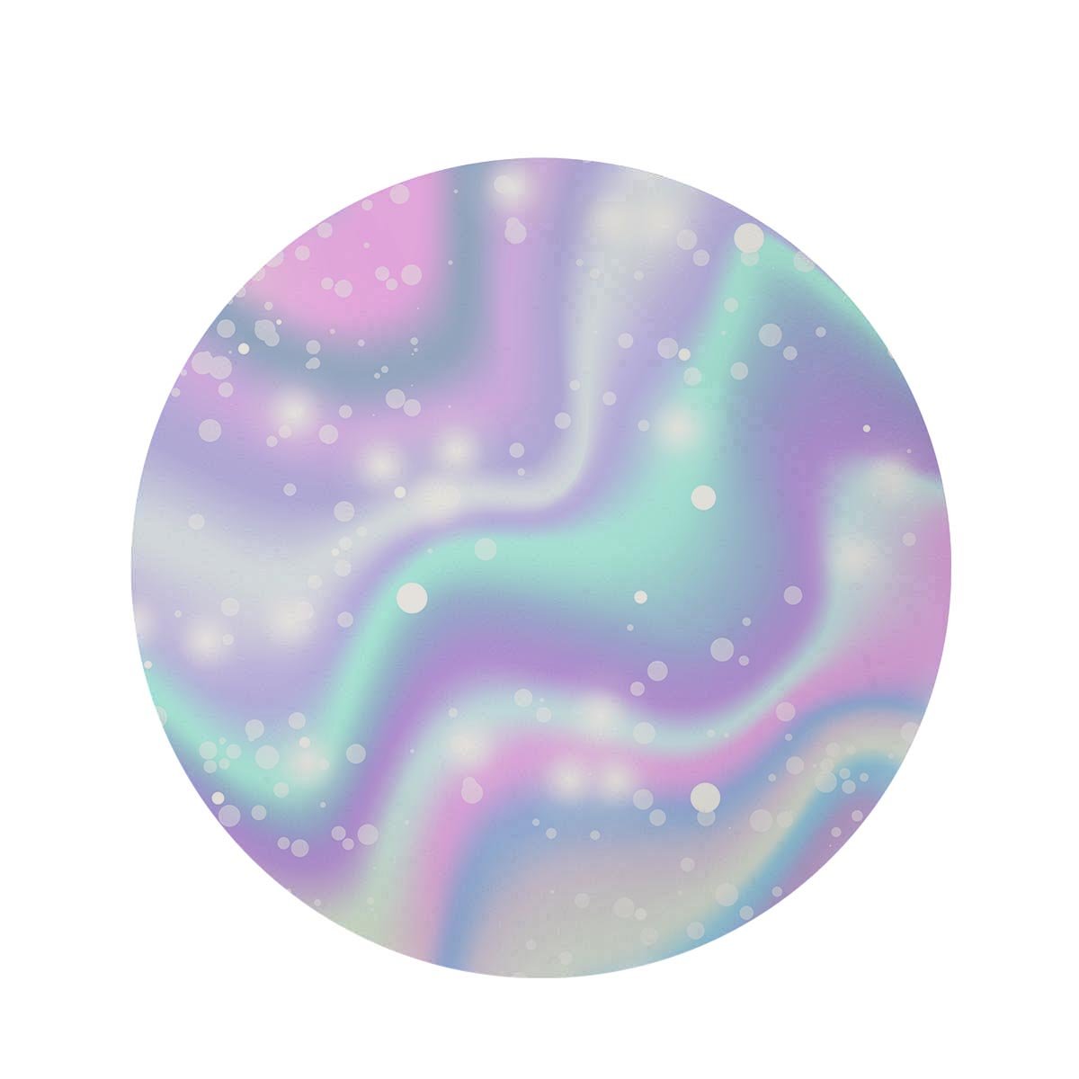 Holographic Psychedelic Round Rug-grizzshop