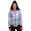 Holographic Psychedelic Women's Bomber Jacket-grizzshop