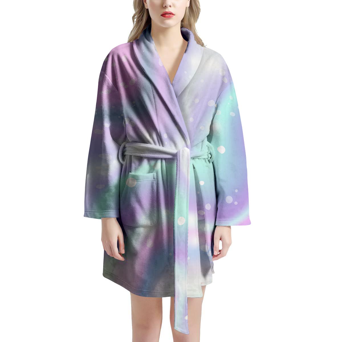 Holographic Psychedelic Women's Robe-grizzshop