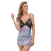 Holographic Psychedelic Women's Sexy Night Dress-grizzshop