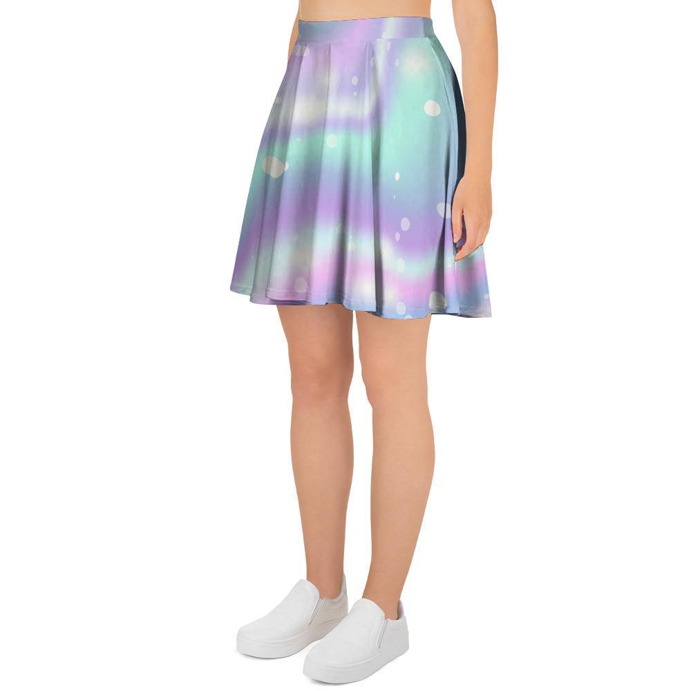 Holographic Psychedelic Women's Skirt-grizzshop