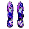 Holographic Purple Print Pattern Muay Thai Shin Guards-grizzshop